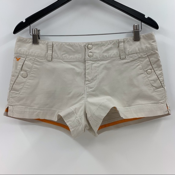 American Eagle Outfitters Beige Stretch Chino Shorts, 8 - Picture 3 of 16